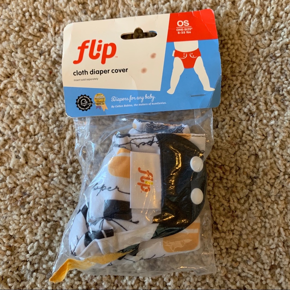 Flip Cloth Diaper Cover Chaplin Brand New One Size